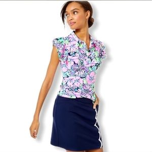 Lilly Pulitzer Luxletic Pink Caddie Polo Size Medium